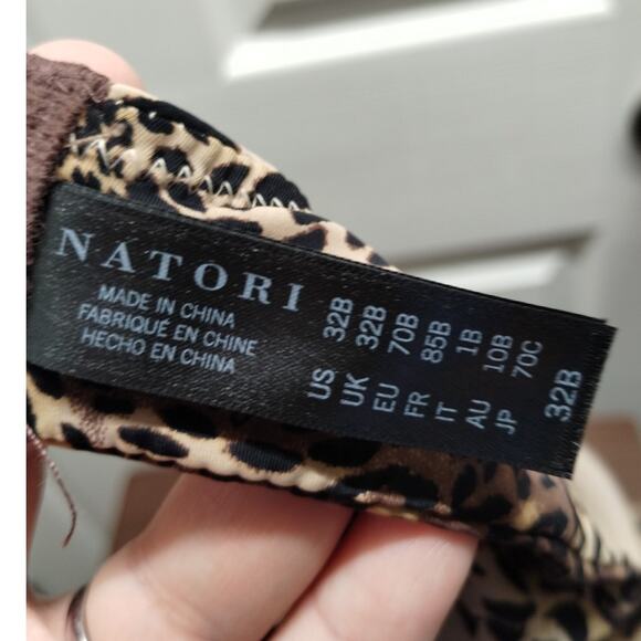 Natori NWT Size 32B Pure Luxe Custom Coverage Contour T Shirt Bra Leopard 732080 - Picture 5 of 8